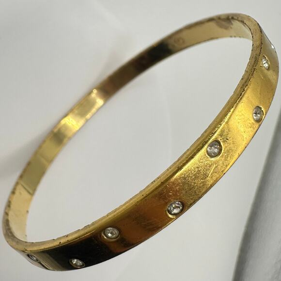 Swarovski Swan gold plated clear rhinestones crystals bangle bracelet - Picture 4 of 9